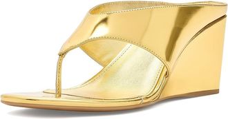 Marc Fisher Udena Womens Dress Sandals Gold Leather : 8.5 M