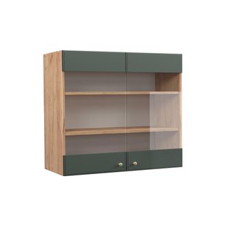 Vicco Mobile Da Cucina In Vetro Fame-line, Verde-oro Country House, 80 Cm