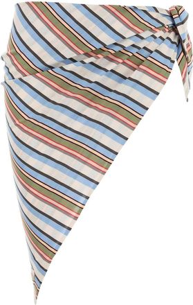 Prada Womens Embroidered Cotton Sarong - Ivory - Size EU 38 (Womens)