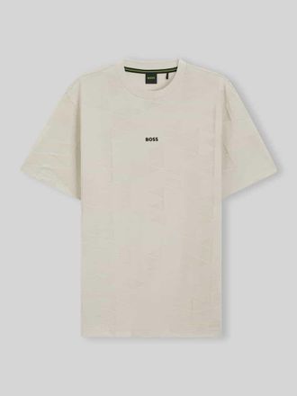 HUGO BOSS Regular Fit T-Shirt aus reiner Baumwolle Modell TS_NETWORK JQ in Sand, Gr&ouml;&szlig;e XXXL