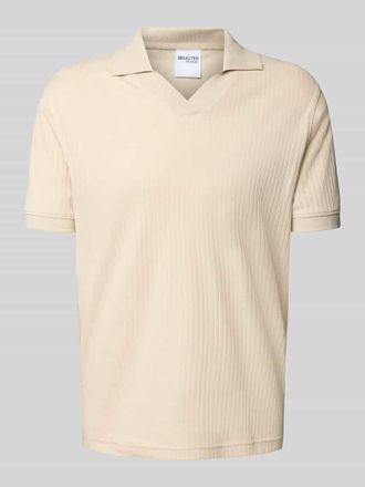 Selected Regular Fit Poloshirt aus Baumwoll-Mix Modell TRISTAN in Offwhite, Gr&ouml;&szlig;e M