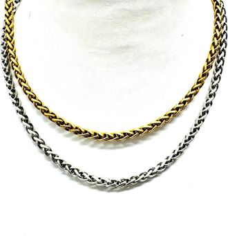 Yochi NY Womens Wheat Chain Necklace In Gold