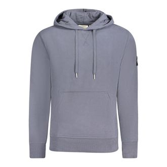Calvin Klein Mens Relaxedfit Hoodie Grey - Dark Grey Cotton - Size X-Large
