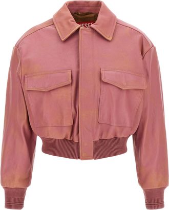 Diesel Lamb Leather Leather Womens Jacket