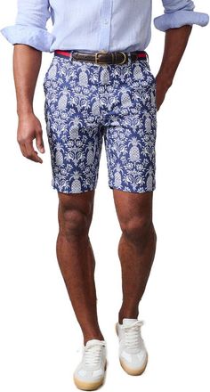 J.McLaughlin J. McLaughlin Pineapple Palms Oliver Linen Short