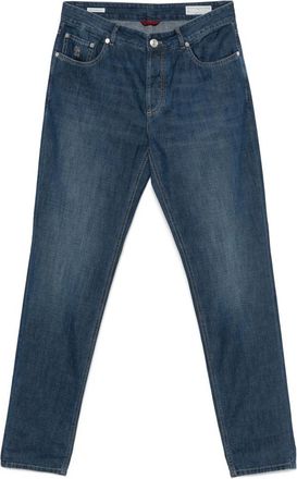 Brunello Cucinelli Embroidered-logo Jeans