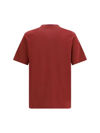 Brunello Cucinelli Mens Logoed T-Shirt Lava+grigio Cotton T-Shirts And Polos