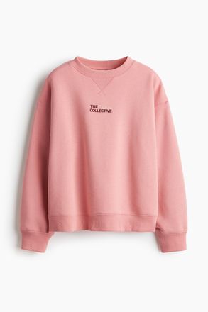 H&M Sweatshirt mit Textmotiv - Pink