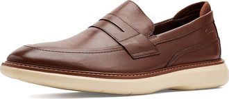 Clarks Brantin Loafer Mens Dress Flat Shoes Tan Leather : 11.5 D - Medium