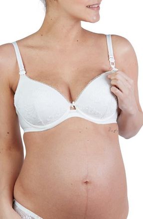 Cache Coeur Louise Maternity and nursing push-up bra in Ivory at Nordstrom, Size 36F