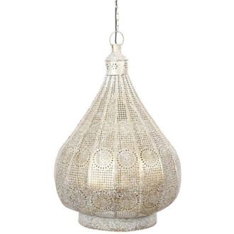 Esprit Lampadario Home ESPRIT Bianco Dorato Metallo 40 W 40 x 40 x 55 cm
