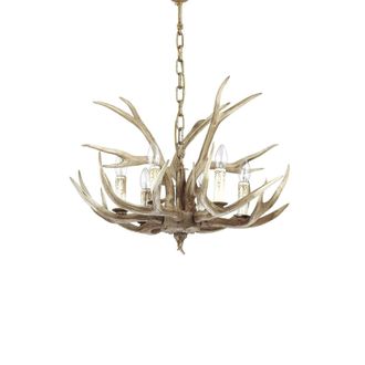 Netlighting Chalet 6 Light Pendant Chandelier Light Brown E14