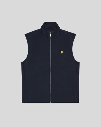 Lyle & Scott Mens Mesh-Back Softshell Gilet - Navy - Size X-Large