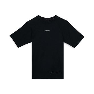 Freddy T-shirt slim con stampa lucida sul davanti