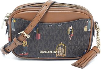Michael Kors Borsa a tracolla Jet Set con zip - Marrone