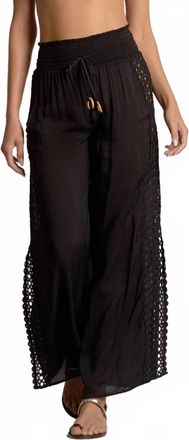 Elan Vida Eyelet Pant In Black