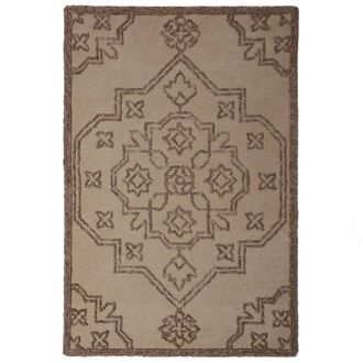 Flair Rugs Alfombra de lana beige 140x200cm