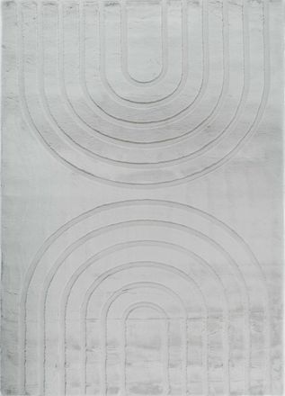 Nazar Rugs Alfombra suave gris, motivo arco - 200x290