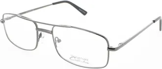 Signature Unisex Grey Rectangular Eyeglass Frames 1127Gunmetal57