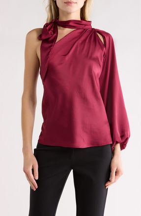 Renee C One-Shoulder Tie Top in Red at Nordstrom Rack, Size X-Large