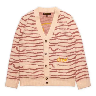 Drew House Sketch Mascot Squiggle Cardigan Ivory Mauve DR-FW21-054