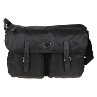 Prada Pattina Schoudertas - Heren - Schoudertassen - Zwart - ONE Size - Tassen