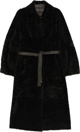 BLANCHA Belted Shearling Coat