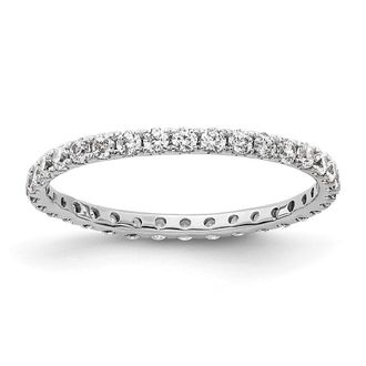 Diamond2Deal 14k White Gold Lab Grown Diamond Eternity Wedding Band Ring 1/2Ct Clarity- VS Color- D-E