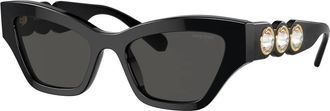 Swarovski Sk6021 Sunglasses - unisex - Swarovski - Sunglasses - Black - 53 MM - Accessories