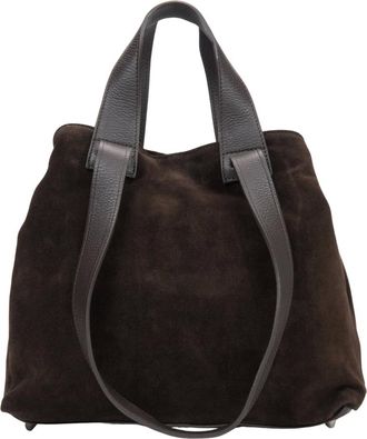 Estro & Luminara Handbags, female, Brown, ONE SIZE, Saddle Brown Shopper Bag