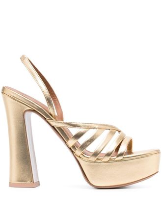 Malone Souliers Amaya sandalen met plateauzool - Goud