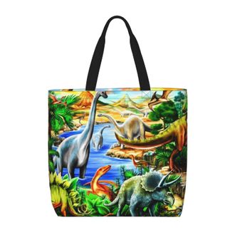 Generic Women Handbag Ancient Dinosaur Daily Bag Fashion Lightweight Shopping Bags, For Daily, Birthday, Holiday, Graduation, Christmas