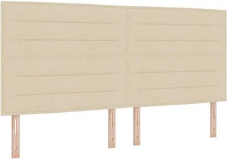 vidaXL Cabecero Led Con Luces De Tiras Led Manual Crema 200 Cm Tela Vidaxl