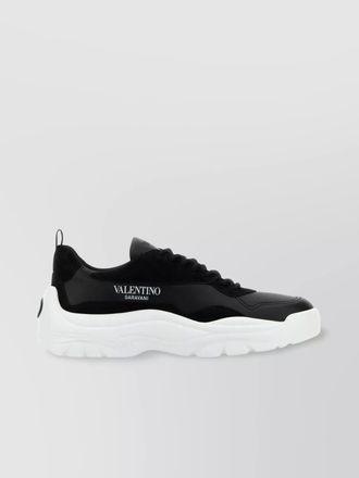 Valentino Garavani leather and suede gumboy sneakers