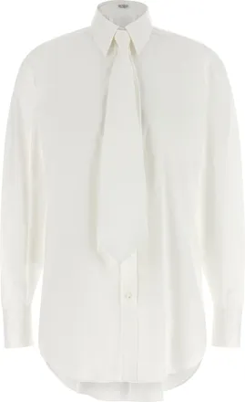 Brunello Cucinelli White Cotton Womens Blouse