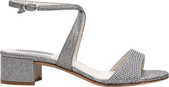 Rene Caovilla Crystal Embellished Sandals in Silver Crystal