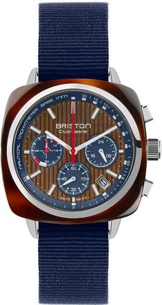 Briston Clubmaster Chronograph Quartz Blue Dial Mens Watch 262142.SA.T.15W.NNB