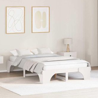 vidaXL Estructura De Cama Blanco 207 X 127 X 30 Cm Vidaxl
