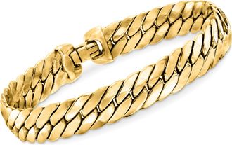 Ross-Simons Italian 14kt Yellow Gold Cuban-Link Bracelet