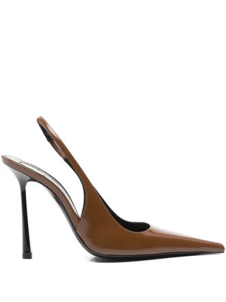Saint Laurent 110mm Vendome slingback pointed-toe pumps - Brown