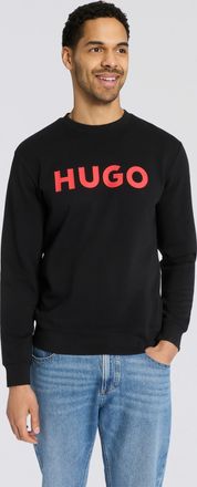 HUGO BOSS Sweatshirt HUGO Dem, Herren, Gr. XL, schwarz001, Sweatware, Obermaterial: 100% Baumwolle, unifarben, regular fit normal, Rundhals, Rippb&uuml;ndchen, Sweat