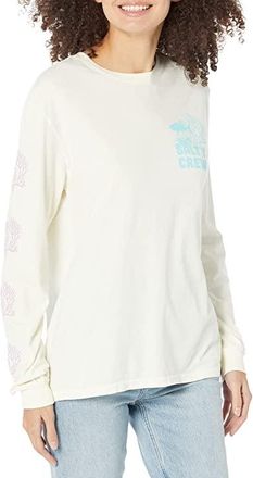 Salty Crew Kelp Forest Boyfriend Long Sleeve T-Shirts Womens Clothing Bone : XL, Cotton