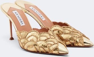 Aquazzura Ce Soir embellished leather mules