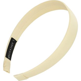 L. Erickson Abby Satin Wide Headband in Cream at Nordstrom