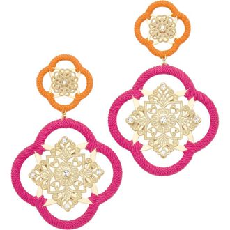 Ramy Brook Anya Medallion Drop Earrings in Fiesta Pink at Nordstrom, Size No Size