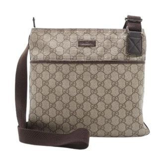 Gucci Pre-owned Cross Body Bags, female, Brown, Size: ONE SIZE Pre-owned GG Supreme Coated Canvas Messenger Bag