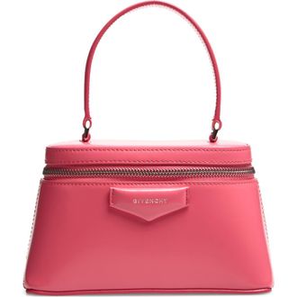 Givenchy Mini Antigona Vanity Leather Handbag in Bright Peach at Nordstrom
