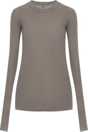 Rick Owens Ribbed Long-Sleeve T-Shirt - Dames - Longsleeves - Grijs - S - Tops