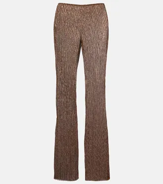 Cala de la Cruz Dries lam&eacute; flared pants