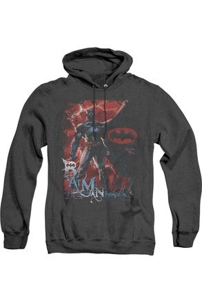 Gildan Batman Gotham Reign Adult Heather Hoodie / Hooded Sweatshirt